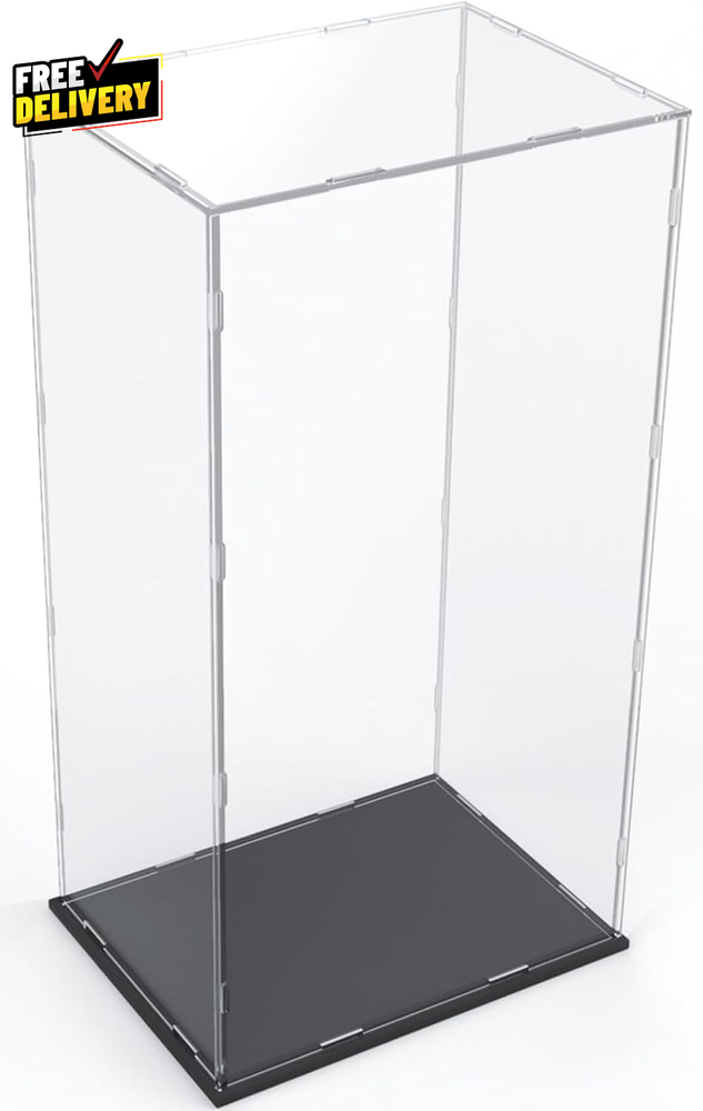Acrylic Display Case for Large Collectibles 29 Inch Tall Clear Display Box
