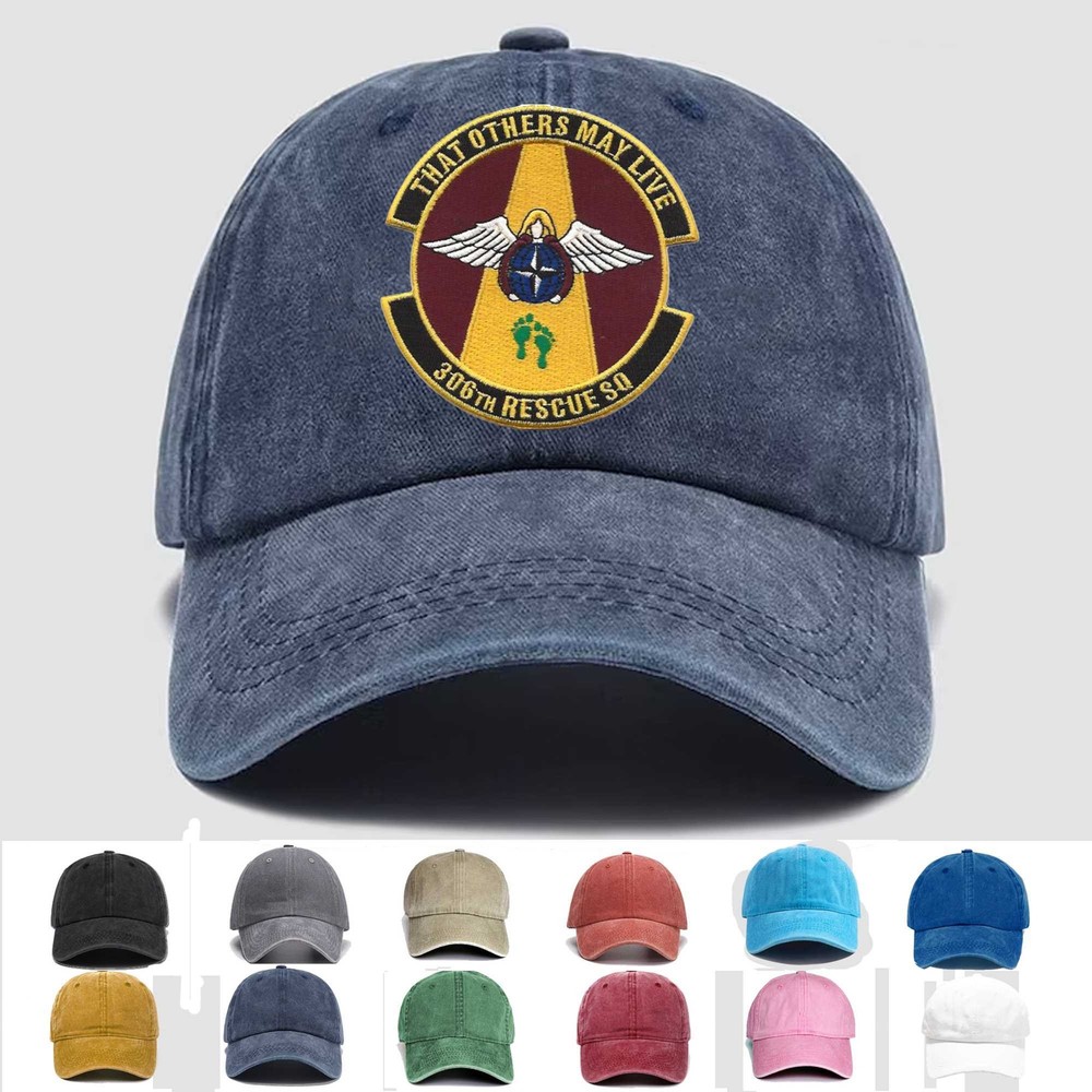 Custom Embroidered Hat 306th Rescue Squadron, Veteran Cap, Trucker Hat, Gift
