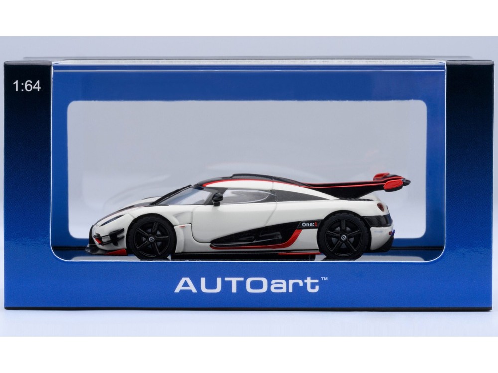KOENIGSEGG ONE:1 PEBBLE WHITE 1/64 DIECAST MODEL CAR BY AUTOART 20041