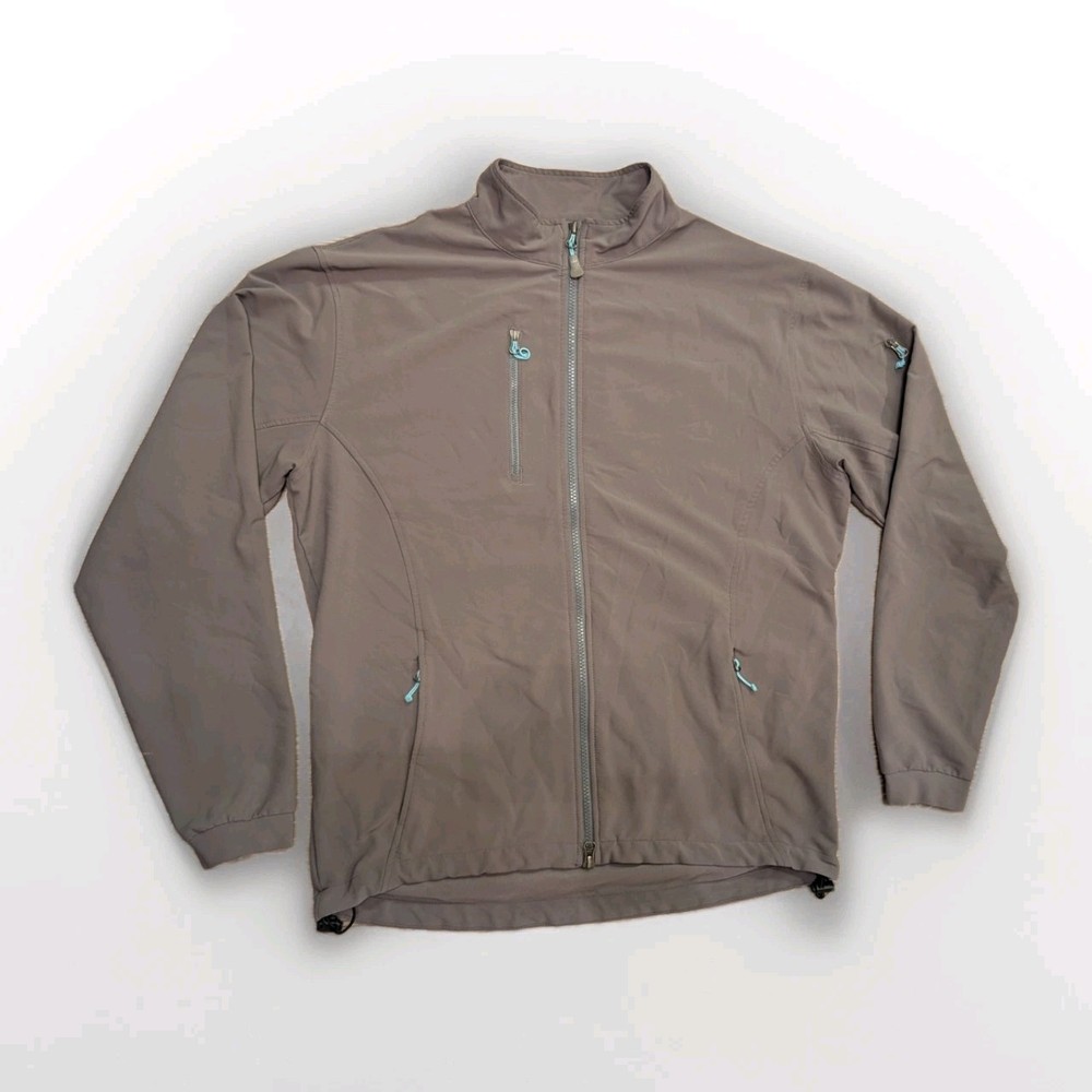 Peter Millar Element 4 Wind Jacket Mens M Brown Full Zip Stretch Golf Outdoor