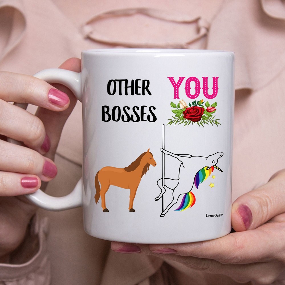 Boss Lady Unicorn Funny Mug for Women Future Boss Gift Idea  