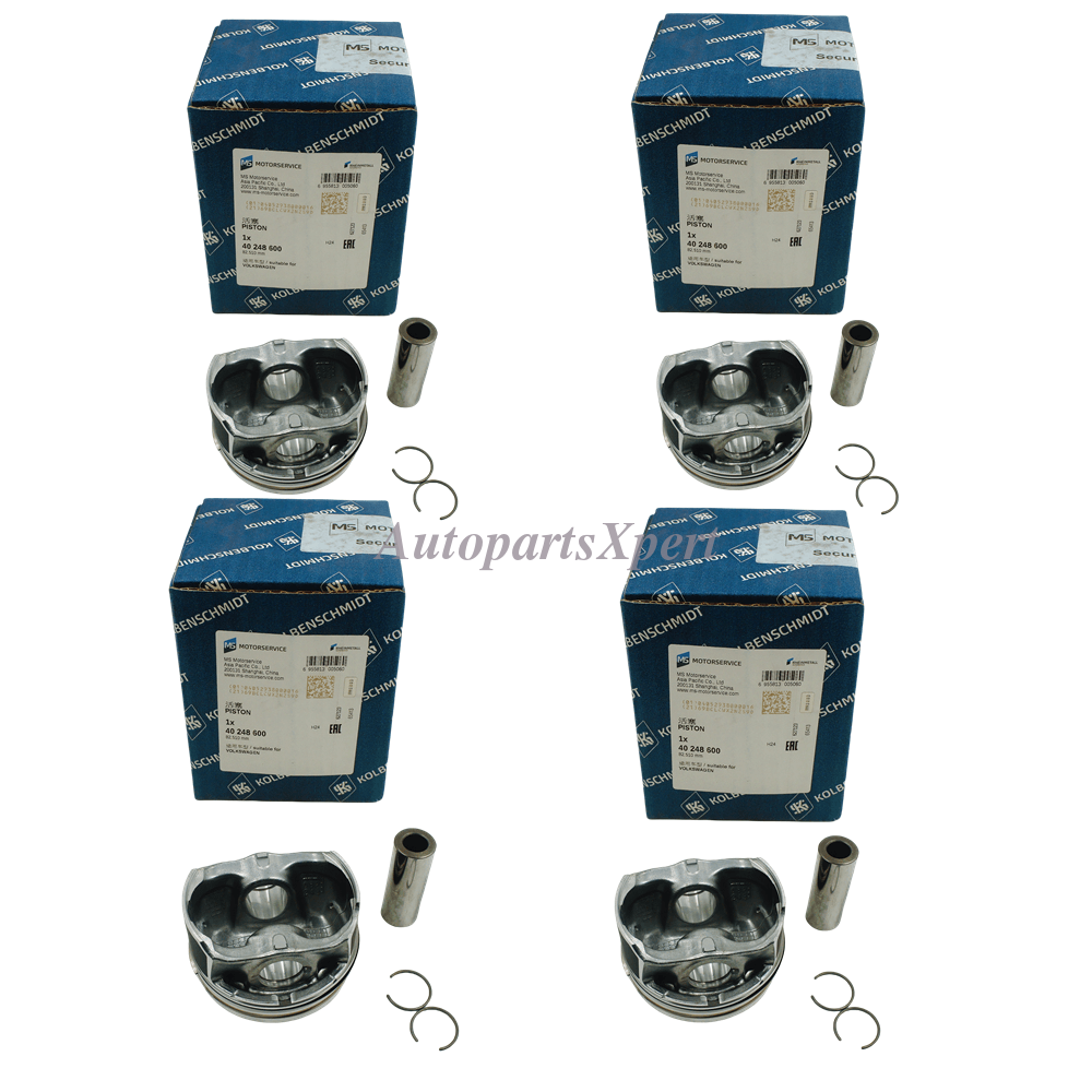 OEM KS Pistons & Rings Assembly Set STD 06H107065AA for VW EOS Tiguan Jetta 2.0L Engine