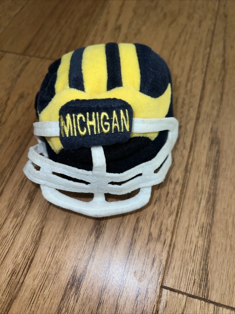 Vintage Silly Slammers Helmet Plush NCAA Michigan Wolverines Football Work Sound