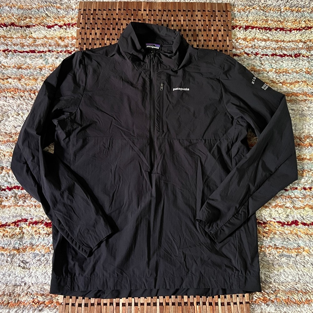 Patagonia Nano Airshed 1/4 Zip Pullover Jacket Black Large L Park City Utah