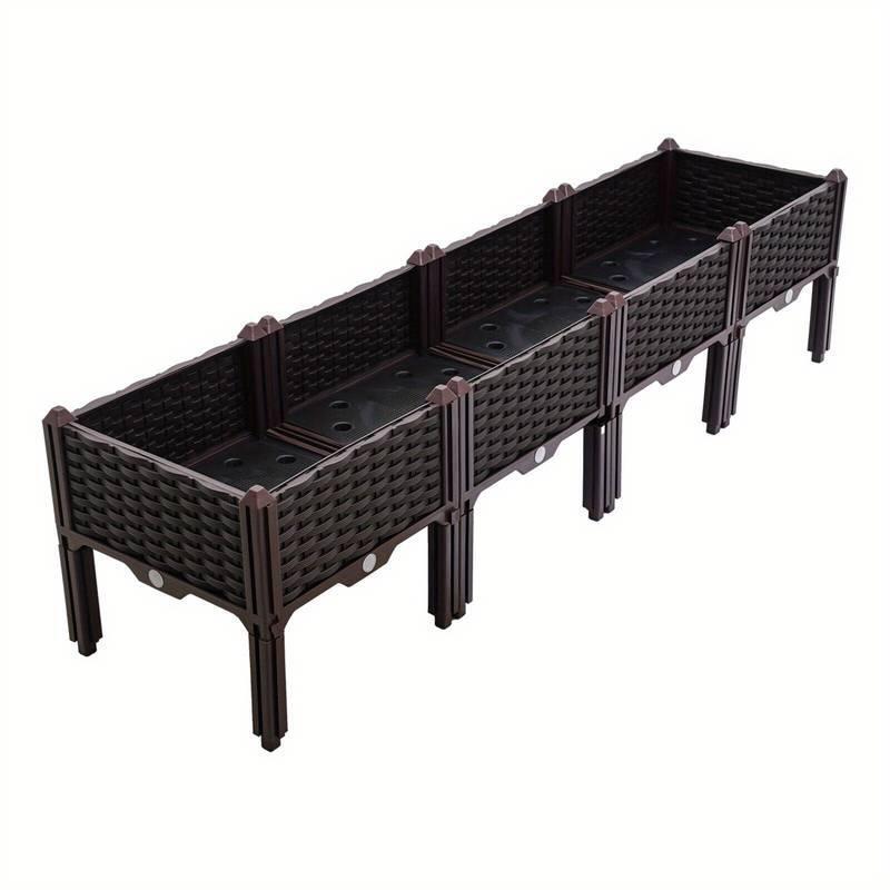 Self Watering Raised Garden Bed Kit with Gloves for Vegetables Flowers For