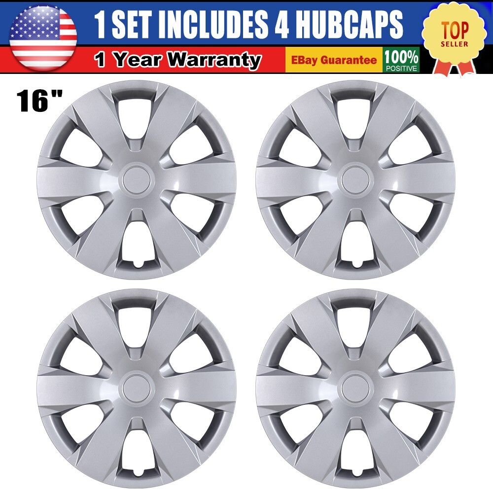 2007-2011 Toyota Camry 16in Steel Wheel Covers Set of 4 Snap-On Hubcaps