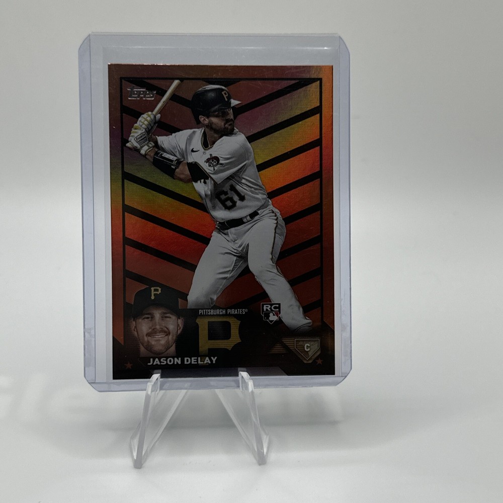 Jason Delay 2023 Topps Update US220 Orange Black Foil Pirates Card