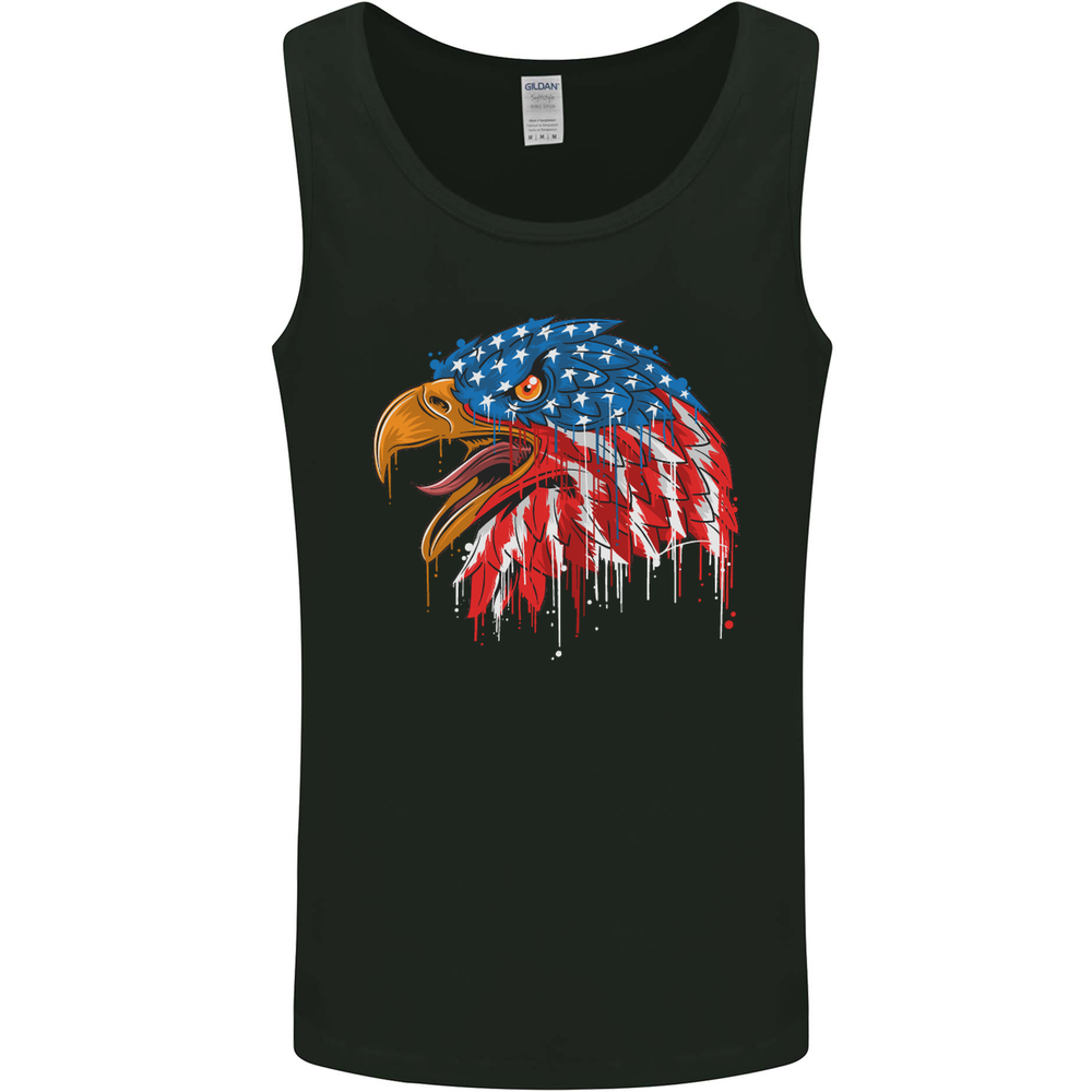 Eagle USA Flag July 4th Mens Vest Tank Top