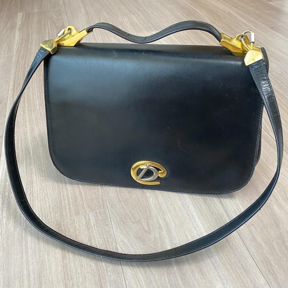 Christian Dior Vintage Leather Shoulder Bag Classic Style Handbag New