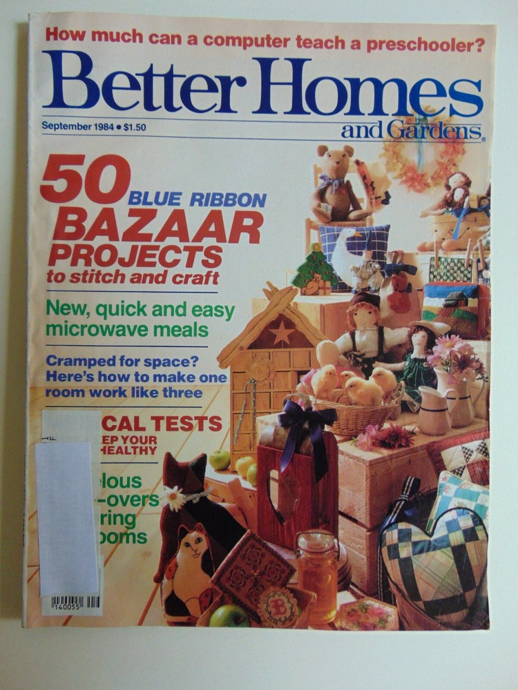 Better Homes and Gardens September 1984 Bazaar DIY Project Ideas