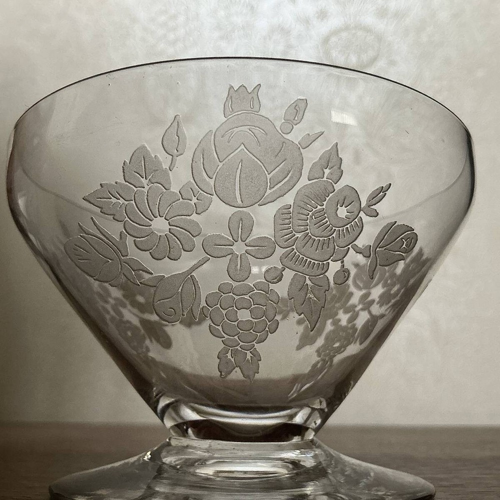 Vintage Baccarat Bouquet Champagne Coupe Glass