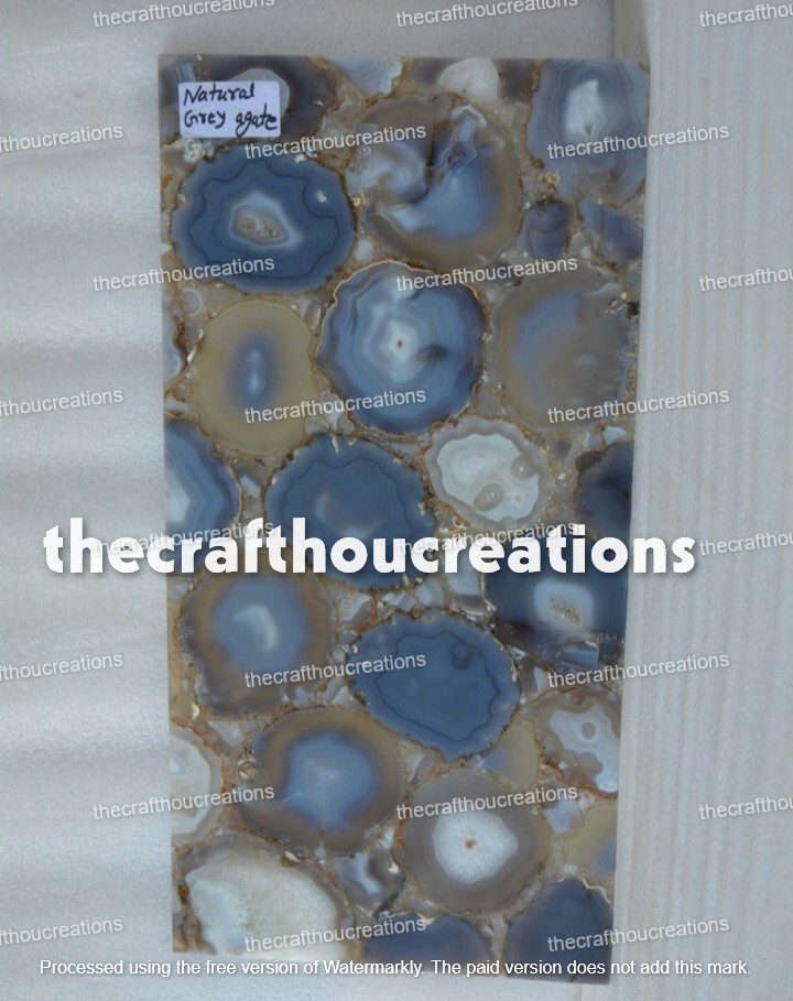 Natural Agate Geode Slab Coffee Table Top Handmade Decor