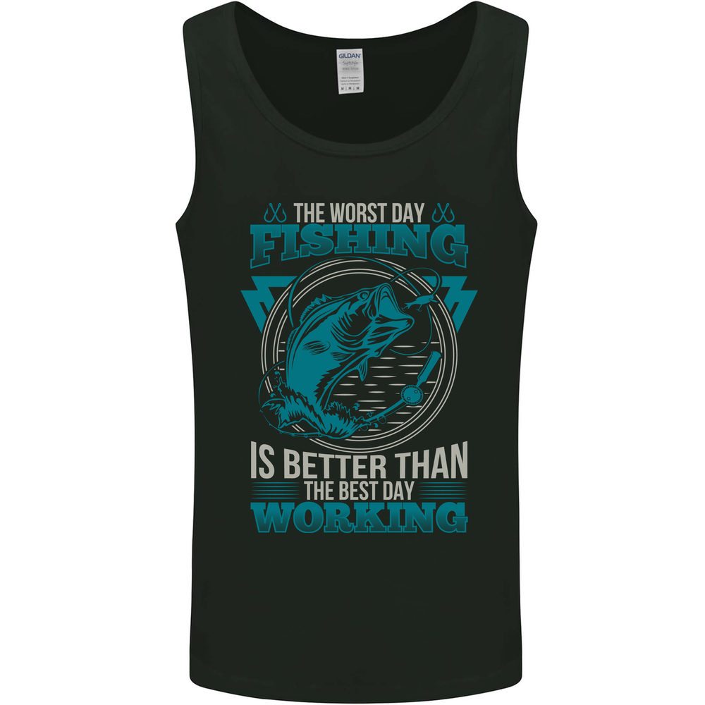 Worst Day Fishing Better Than Working Mens Vest Tank Top