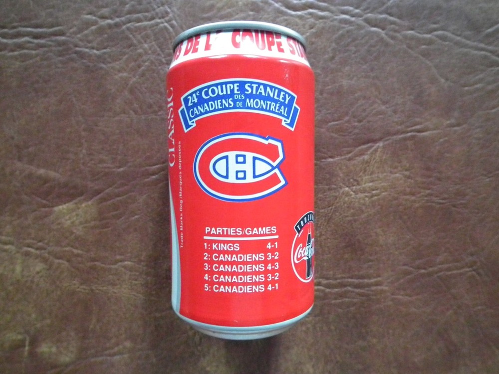 1993 Montreal Canadiens Stanley Cup Coca-Cola Coke Sealed Empty Can Habs