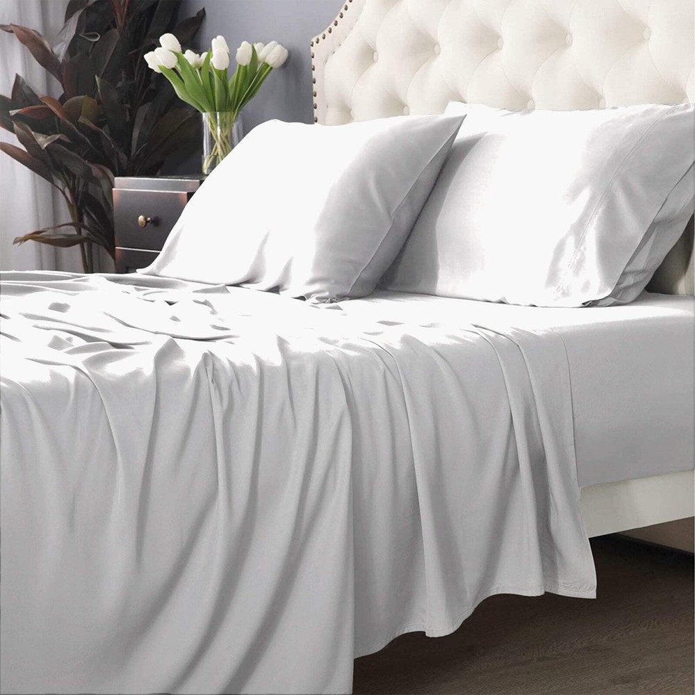 NNEDSZ Bamboo Cotton 500 TC Long Single Sheet Set in White by Park Avenue