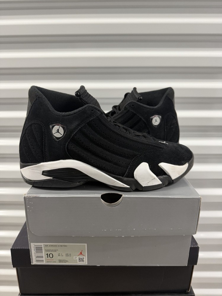 Jordan 14 Retro Black White Size 10 (2023) 487471-016 Men's Sneaker