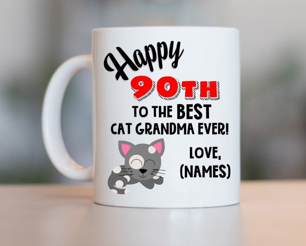 90th Cat Grandma Birthday Cat Grandma 90th Birthday 90th Birthday Gift For Cat