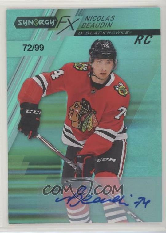 2020-21 Synergy FX Rookies Autograph Auto Nicolas Beaudin /99 Chicago Blackhawks