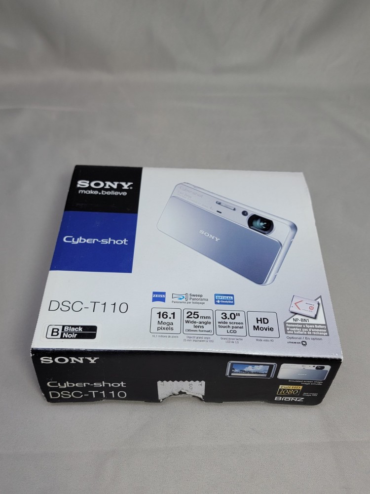 Sony Cyber-shot DSC-T110 Box Manual CD Accessories No Camera Included