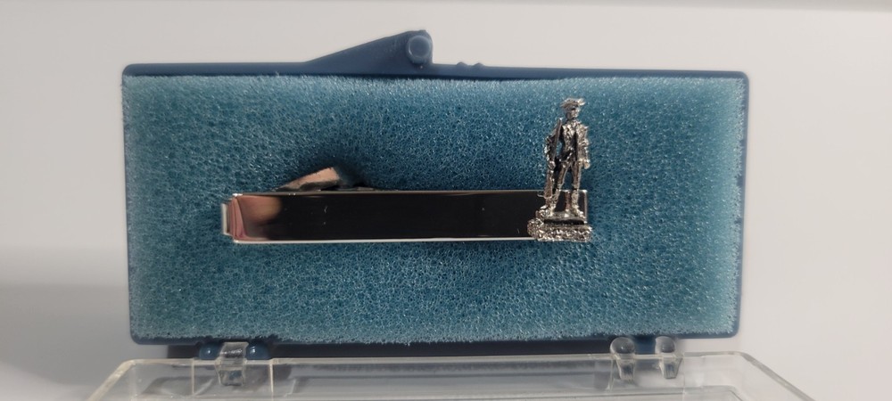 Silver Tone Soldier Tie Tack Clip New In Box