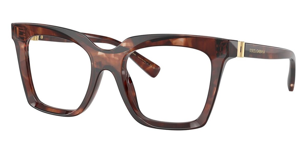 Dolce & Gabbana DG3417 3222 Dark Red Havana Frame 54mm Women's Eyeglasses