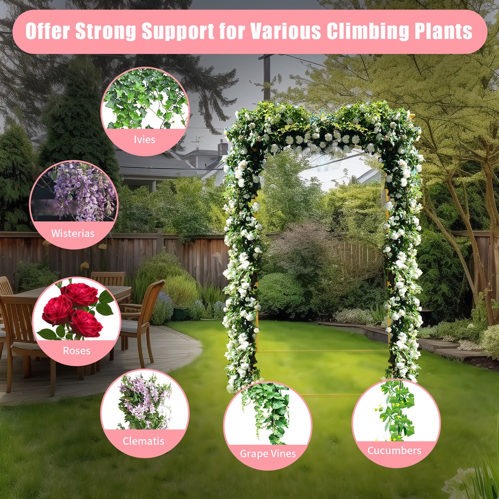 Wedding Arch Backdrop Metal Stand Metal Flower Rack Frame Garden Party Decor