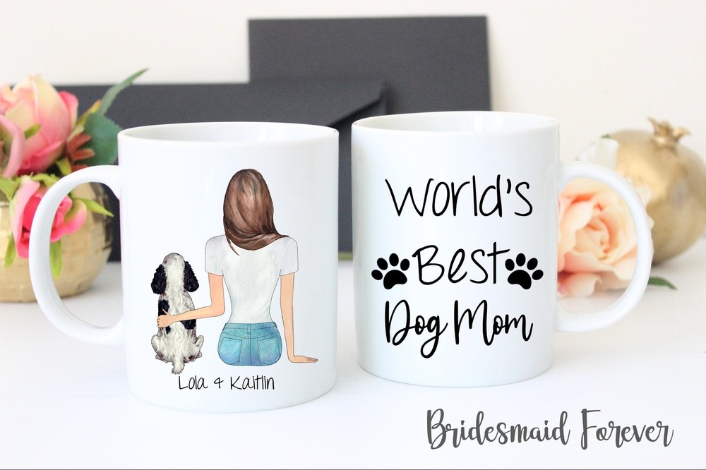 Worlds Best Dogmom Mug Dog Momma Gift Personalized Dog Mom Gift New Puppy Dog
