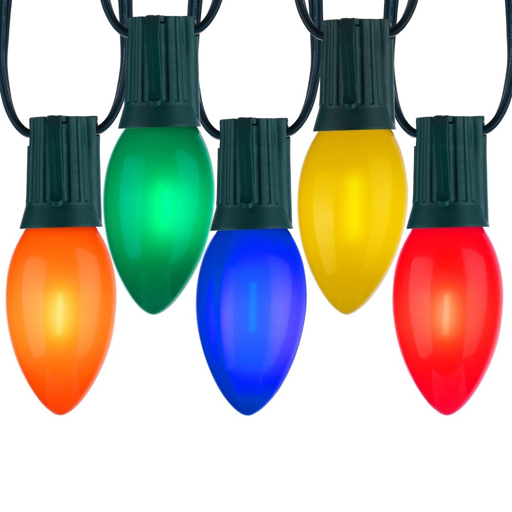 Vintage C9 LED Multicolor Christmas Lights Outdoor 50ft String Lights