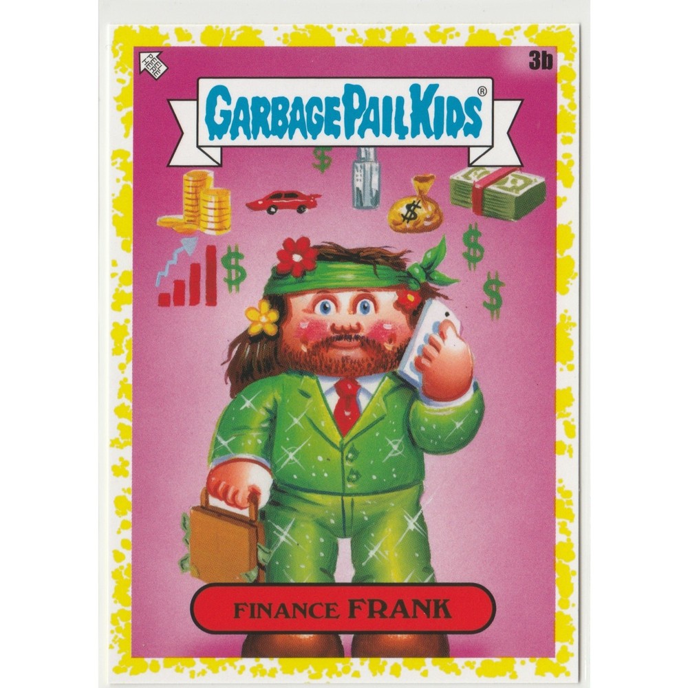 Finance Frank 3b Yellow Garbage Pail Kids GPK 2020 35th Anniversary Series Card