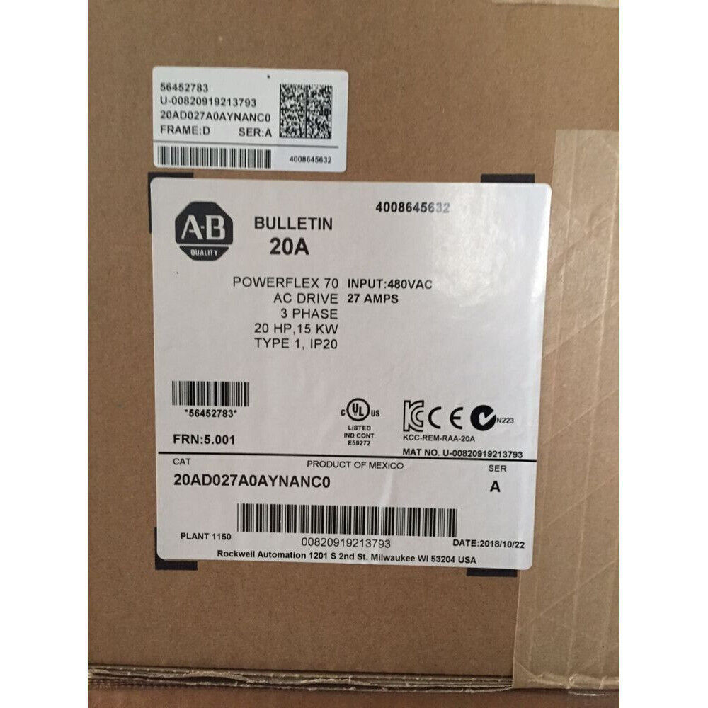 20AD027A0AYNANC0 Allen Bradley PowerFlex 70 AC Drive  US