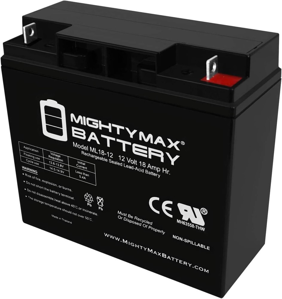Mighty Max 12V 18AH Shock Resistant SLA Battery for Versatile Power