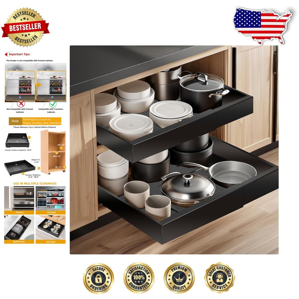 Expandable 12-21 Inch Kitchen & Bath Cabinet Drawer Organizer – Premium Quality  