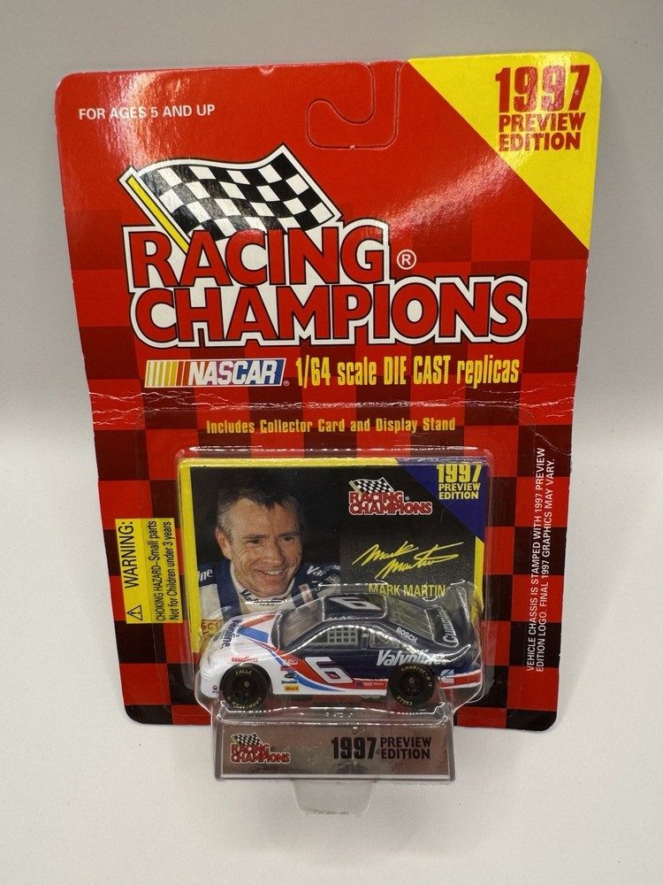 1997 Racing Champions Mark Martin Valvoline #6 1/64 Die Cast Preview Edition