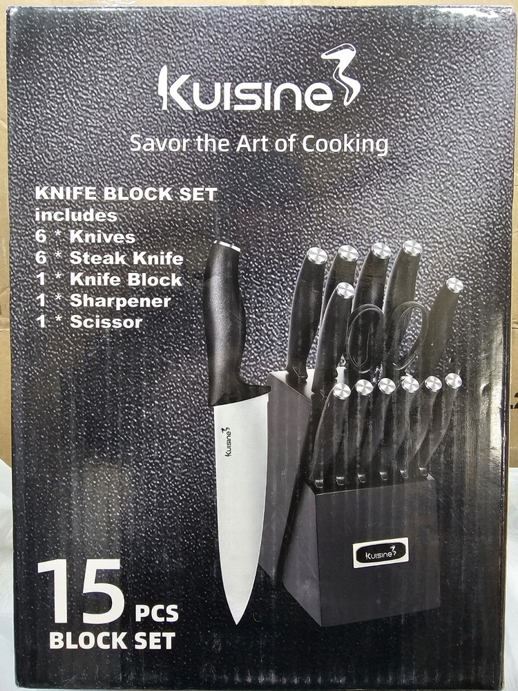 Professional Chef Knife Set with High Carbon Stainless Steel Blades and Built-in Sharpener