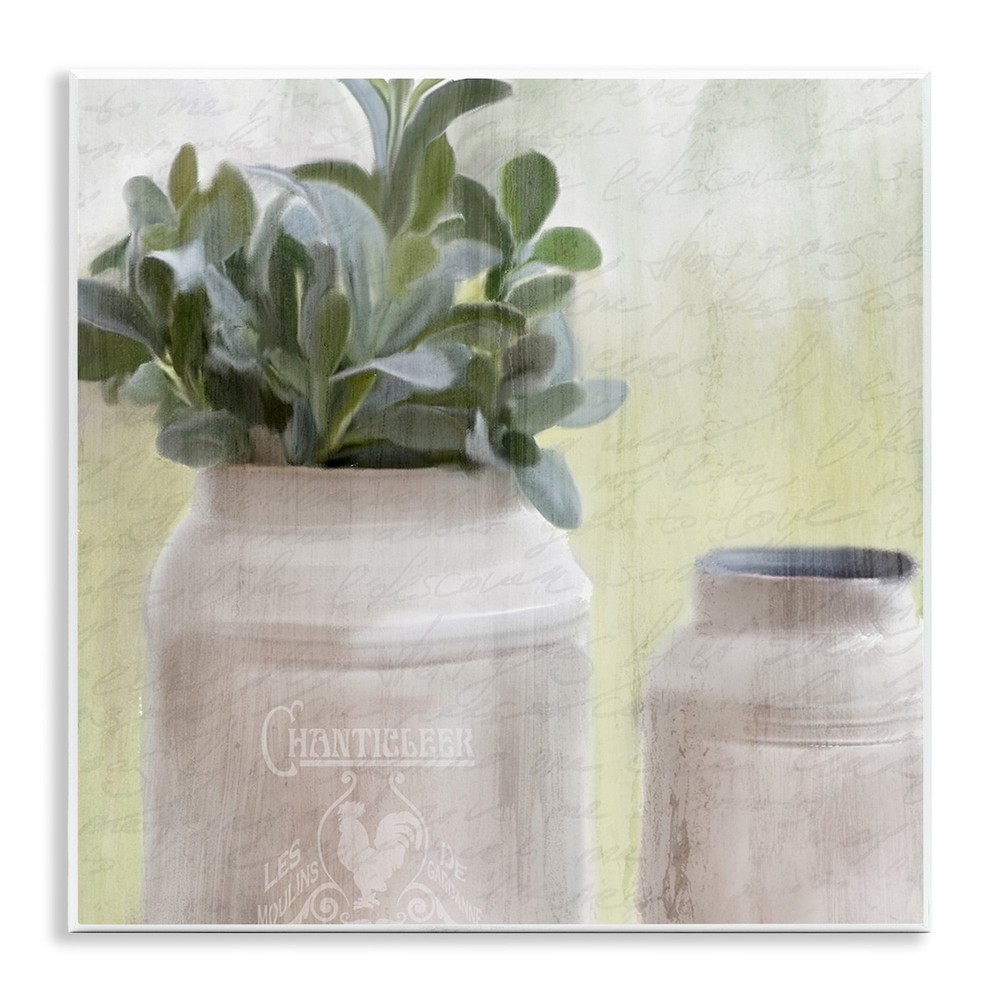 Stupell White Farmhouse Mill Can Filled with Greenery Wall  12 x 12