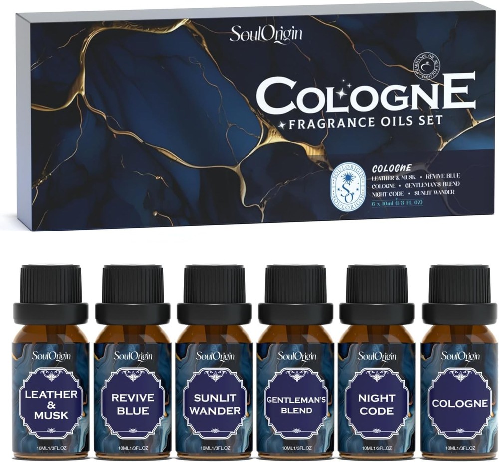 Cologne Fragrance Oils Set, Essential Oil for Diffuser, Men Scent Diffuser Oil,