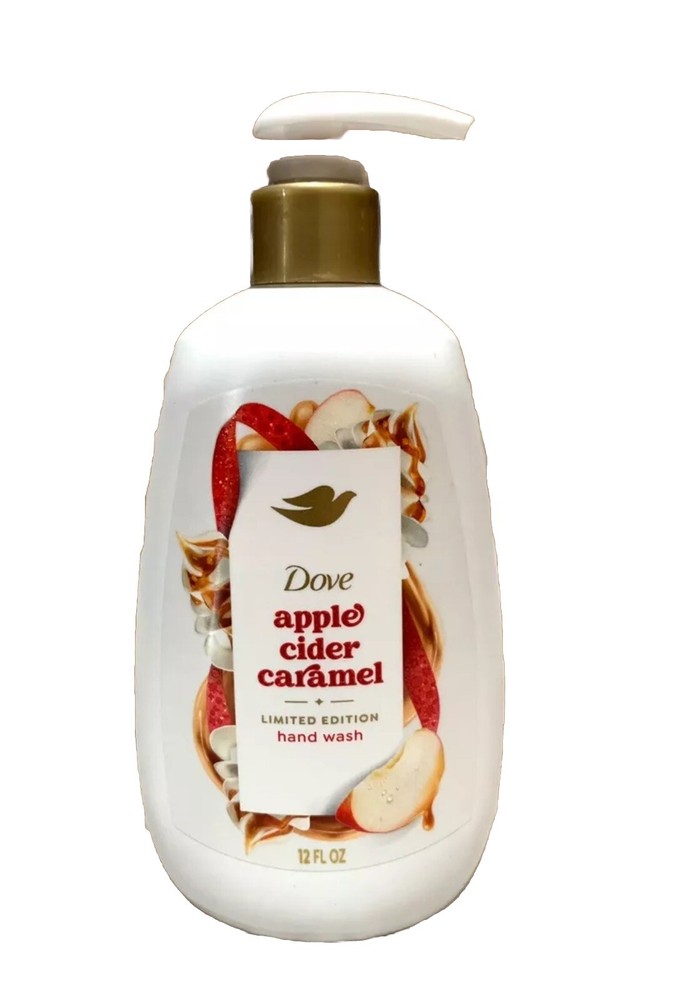 Dove APPLE CIDER CARAMEL Holiday Treats Limited Edition 12oz Hand Wash Bottle