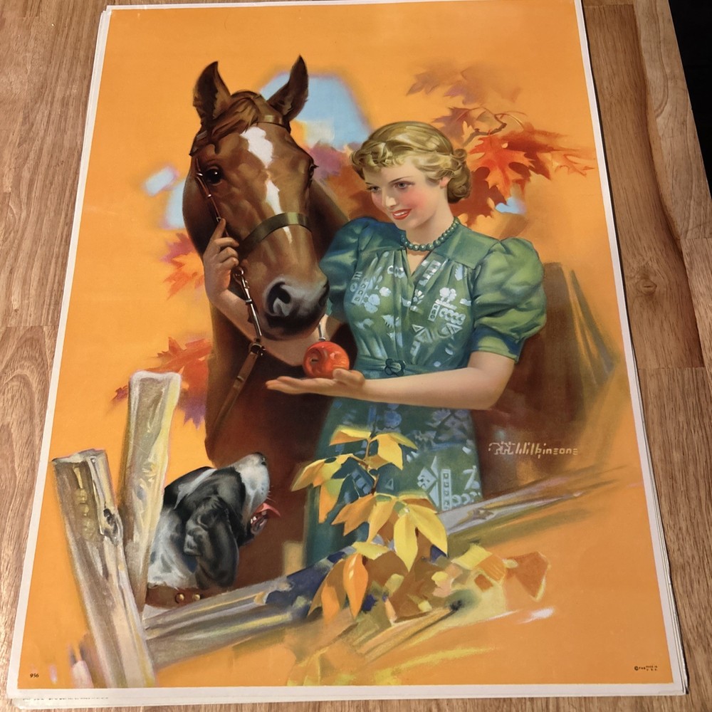 Vintage Lithograph Printed “The Reward” By Wilkinson