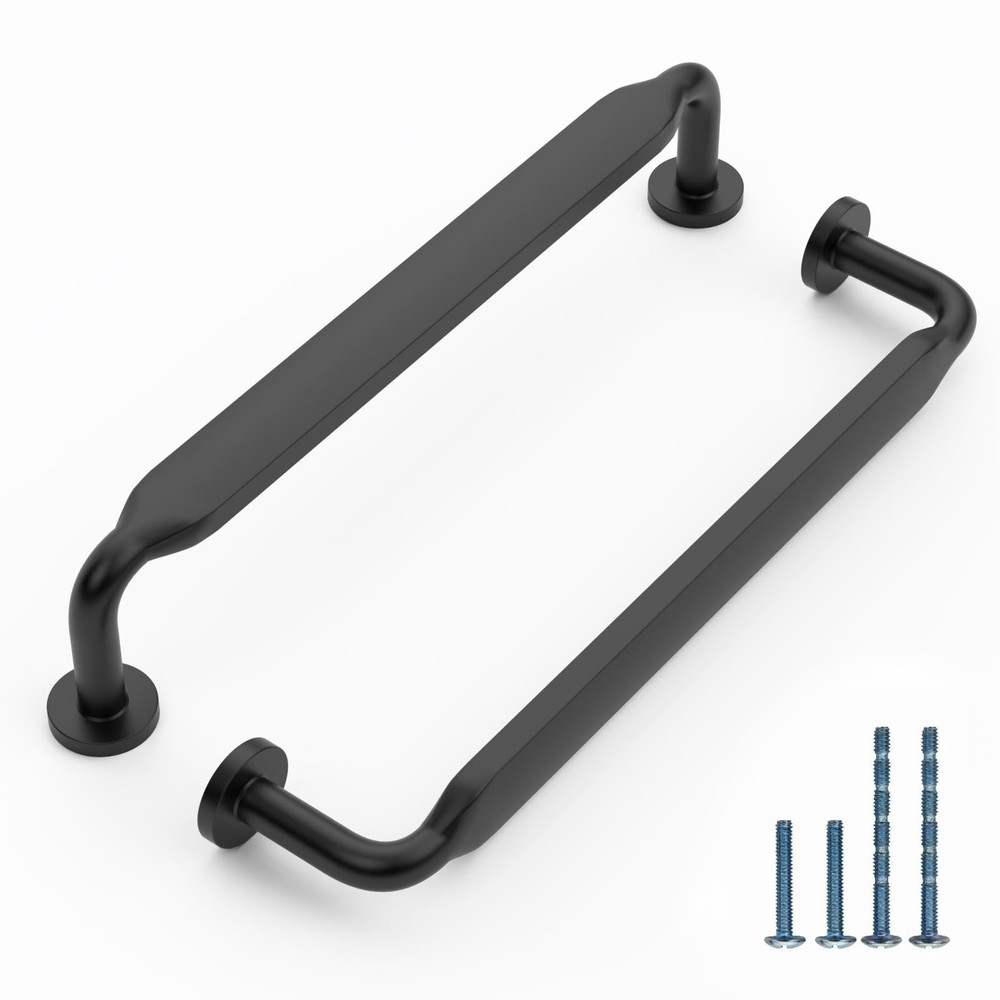 10 Pack 5 Inch(128mm) Matte Black Cabinet Pulls,Stylish Kitchen Cabinet Black...