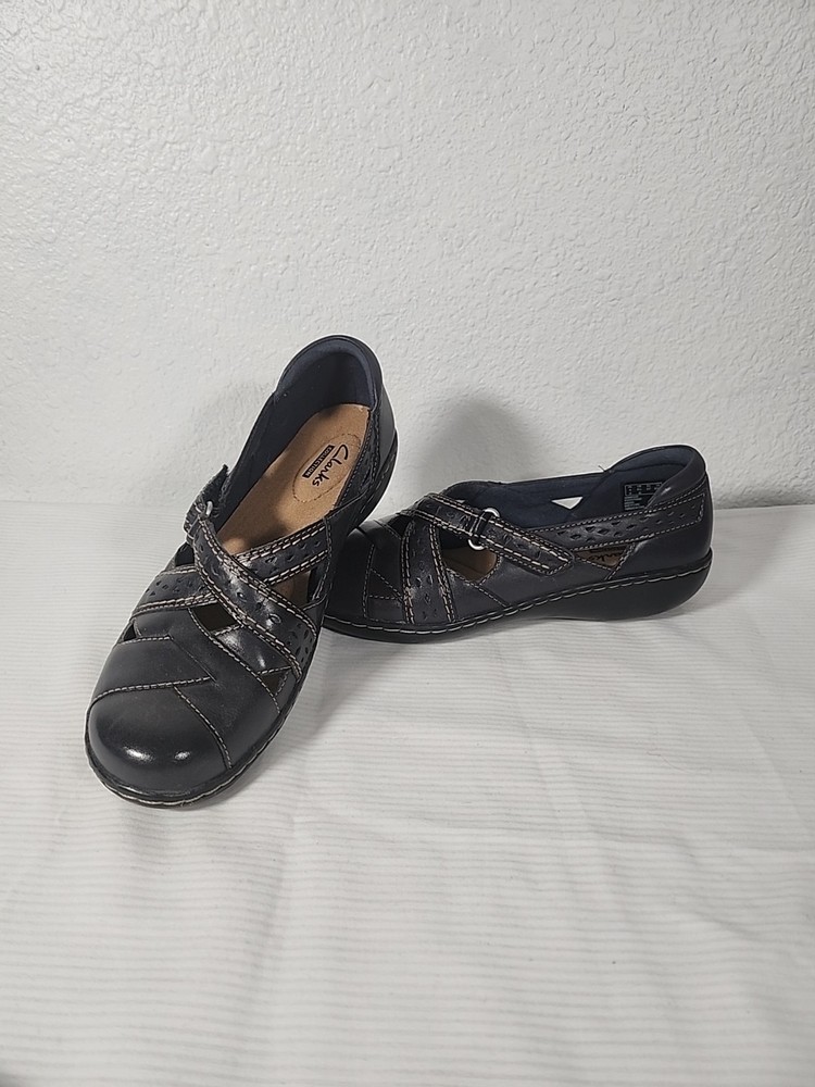 Clarks Bendables Ashland Spin Q Navy Blue Slip-on Loafer Women’s Size 6 1/2 M