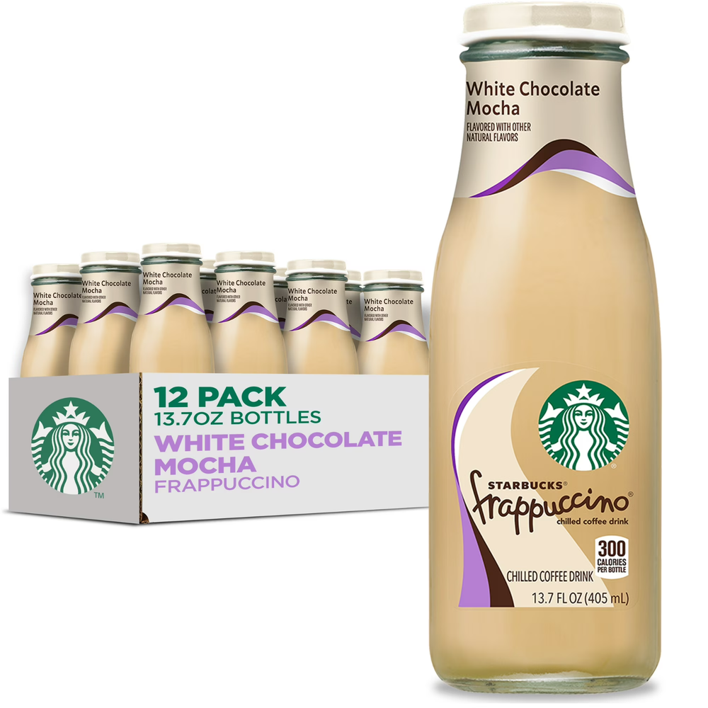 Frappuccino White Chocolate Mocha Iced Coffee Drink 13.7 fl oz 12 Pack Bottles