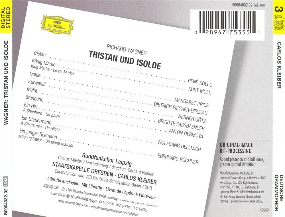 Carlos Kleiber Wagner: Tristan Und Isolde New Cd