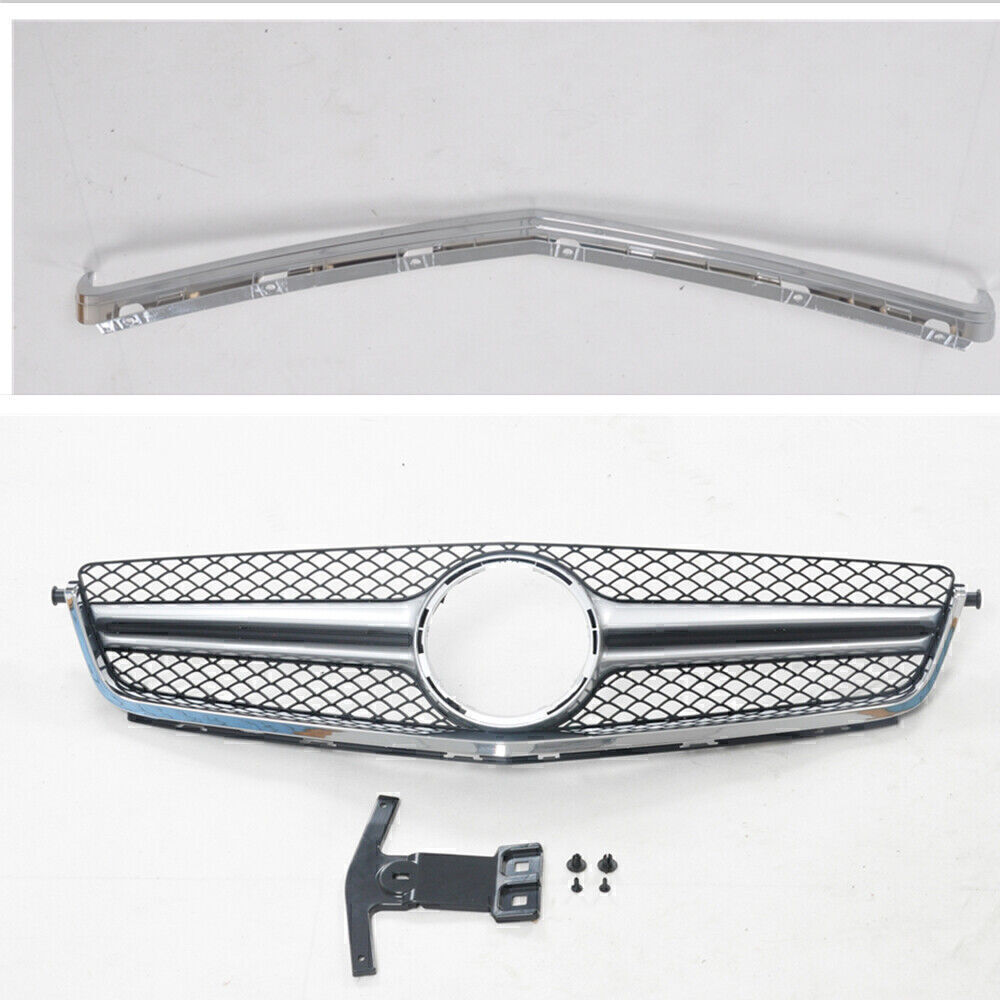 Car Front Bumper Grille Grill Kit For C63 2008 2009-2011 M Benz W204 C-Class