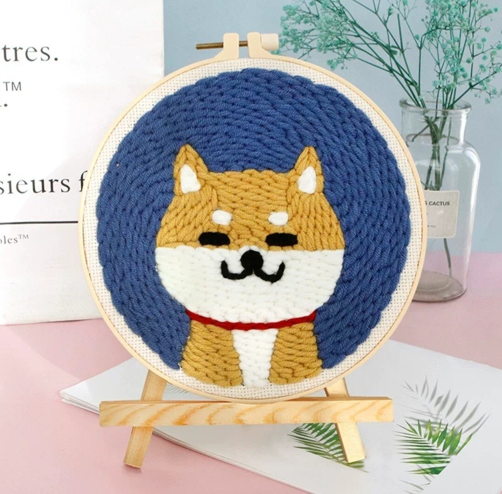 Beginner-Friendly Punch Needle Kit for DIY Crafting and Needlepoint Hoop Projects