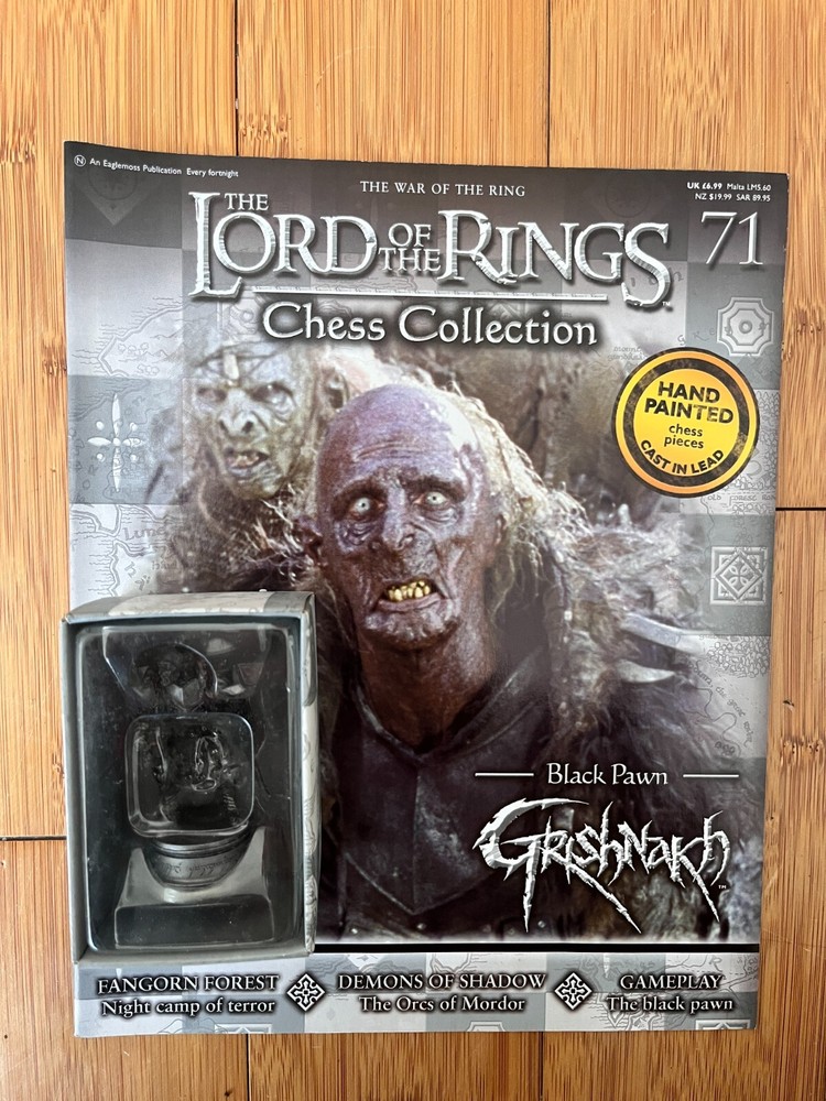LORD OF THE RINGS CHESS COLLECTION ISSUE 71 GRISHNAKH EAGLEMOSS FIGURE & MAG