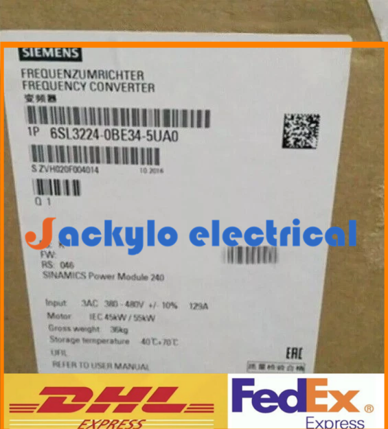 1pcs SIEMENS 6SL3225-0BE34-5UA0 45KW PM250 Series G120 Power Module New