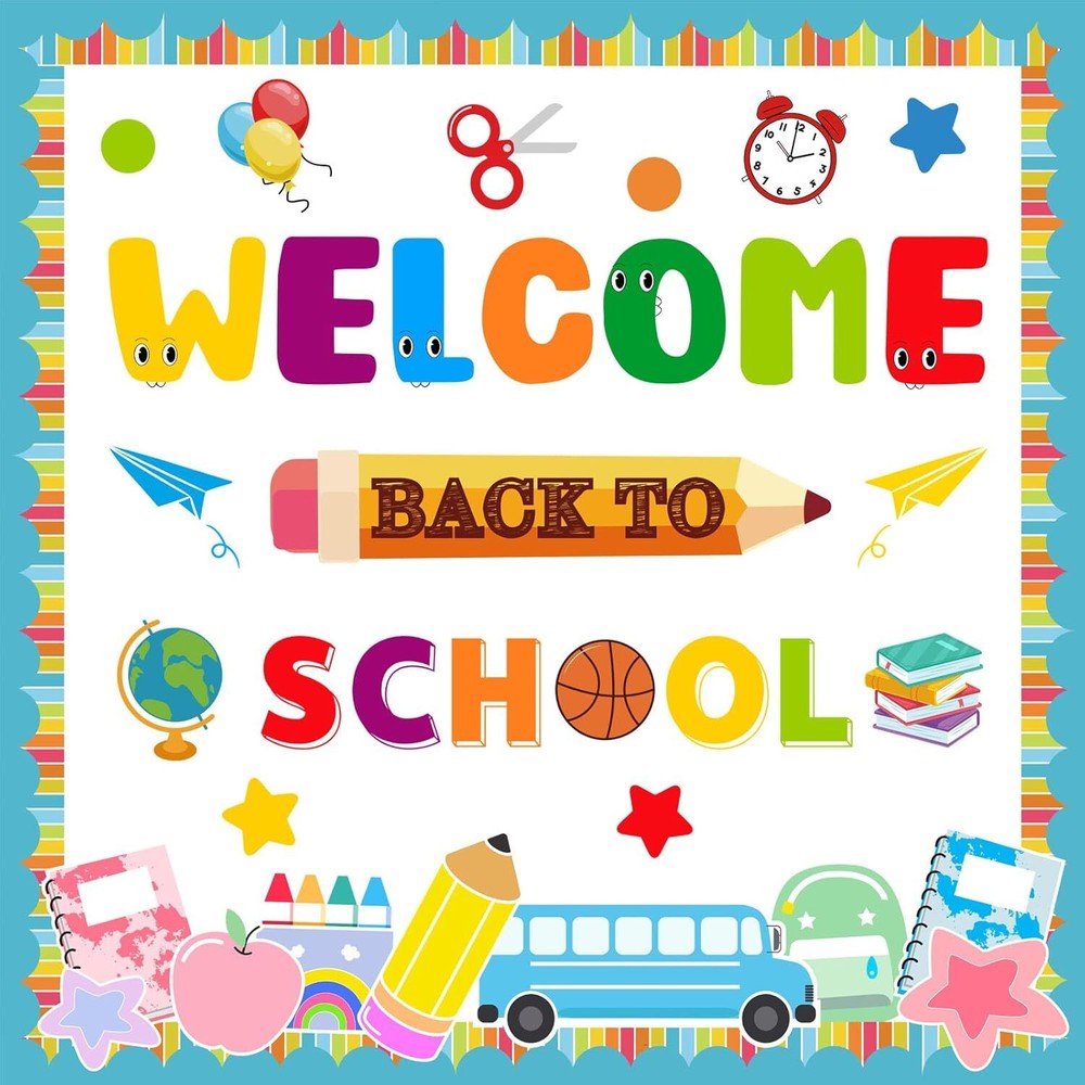 Back to School Classroom Bulletin Board Decoration Set Welcome to...-image