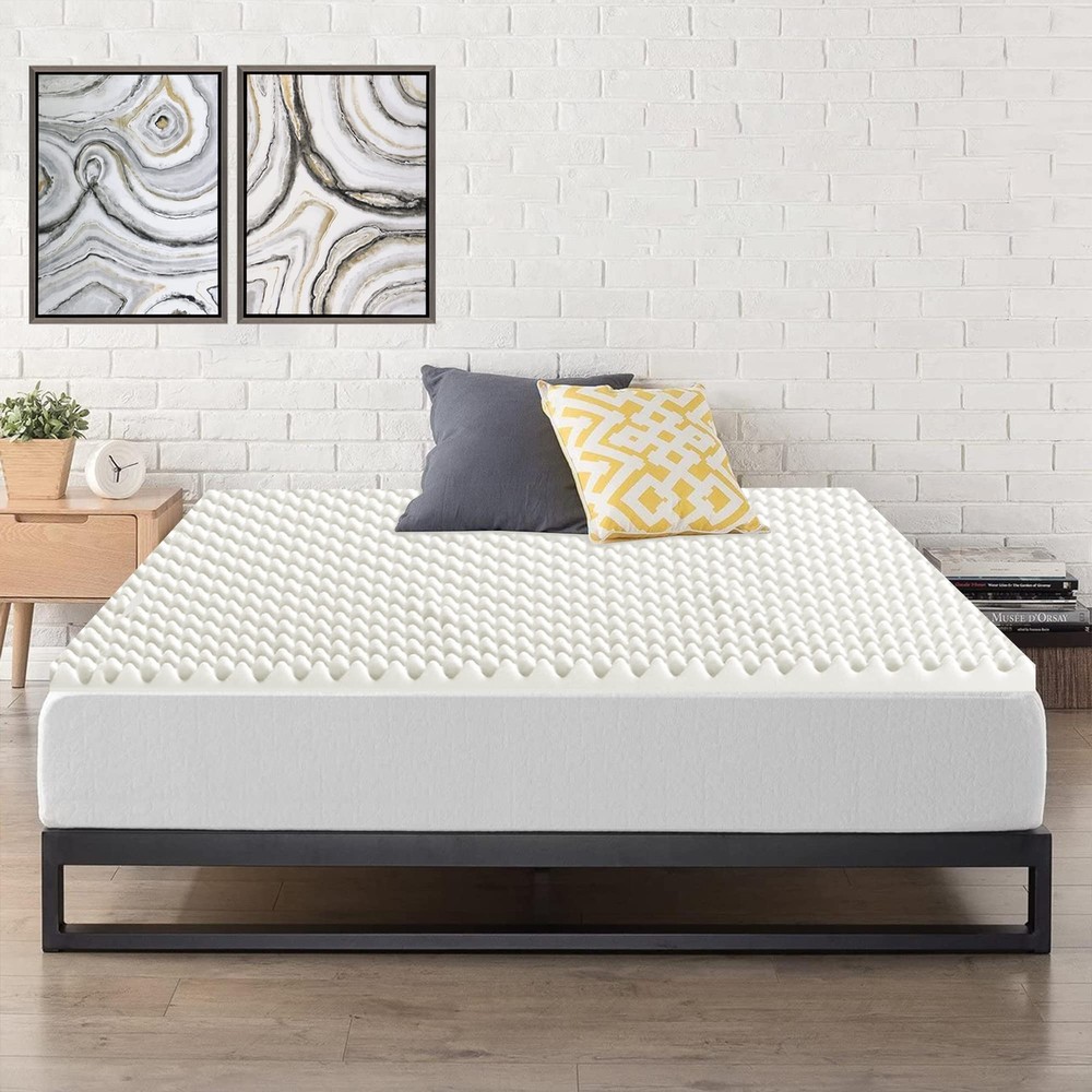 Convoluted Egg Shell 2-inch Breathable Foam Bed Topper | Makes Mattresses Com...