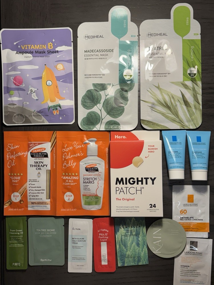 Korean K-Beauty Skincare 16 Sample + Full Size Bundle Lot Brand New