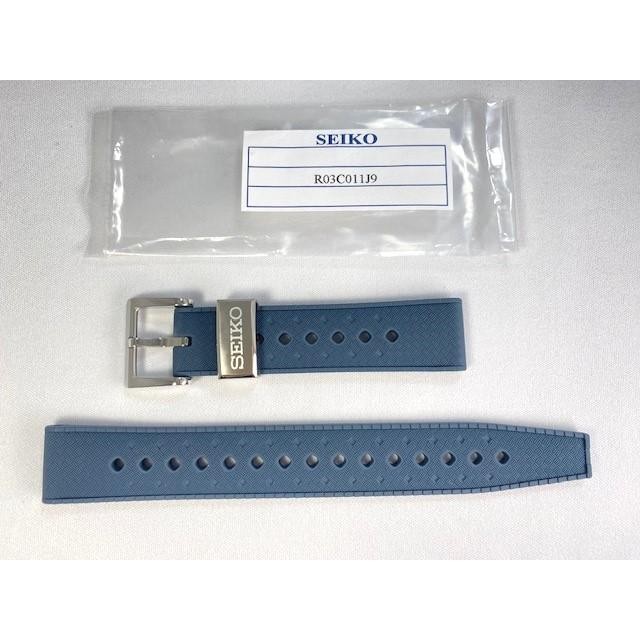 Seiko Prospex 19mm Genuine Silicone Rubber Band Color Navy R03C011J9 New